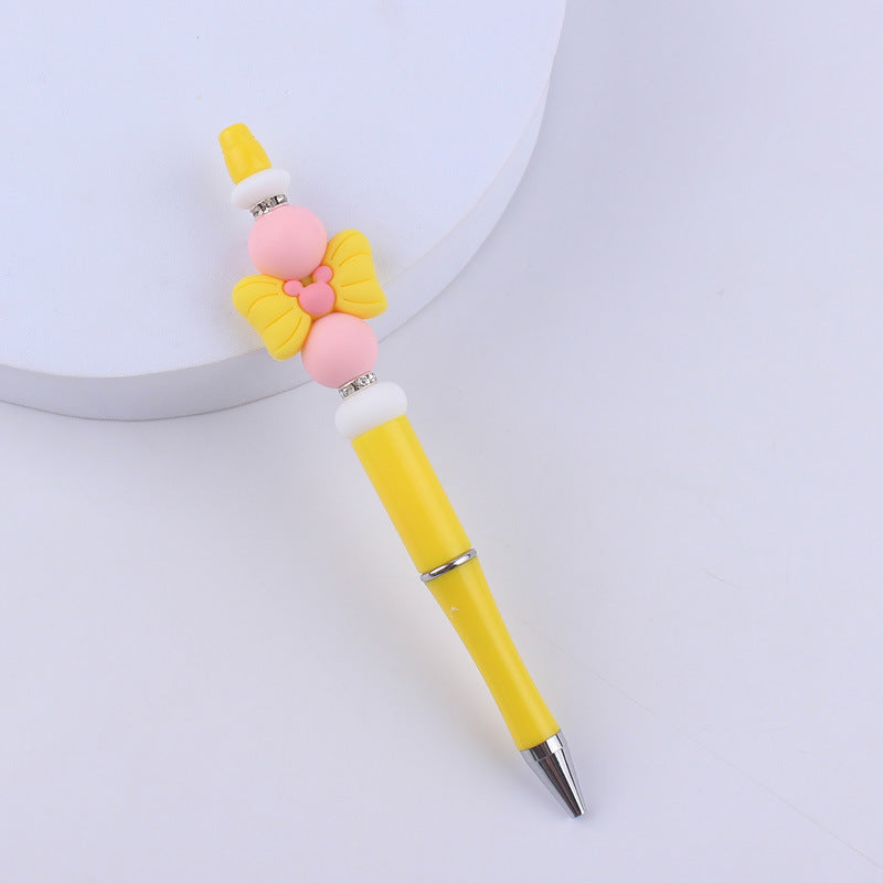 DIY Creative Cartoon Bow Knot Silicone Bead Pen GuangTian003