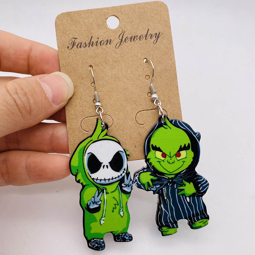 Acrylic Halloween horror movie earrings (Minimo de Compra 2) MIC-ChenY013