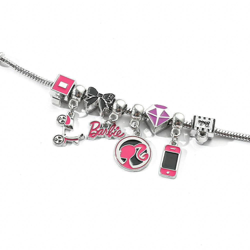 Alloy cartoon Barbie bracelet (Minimo de Compra 5) MIC-ZhuoX024