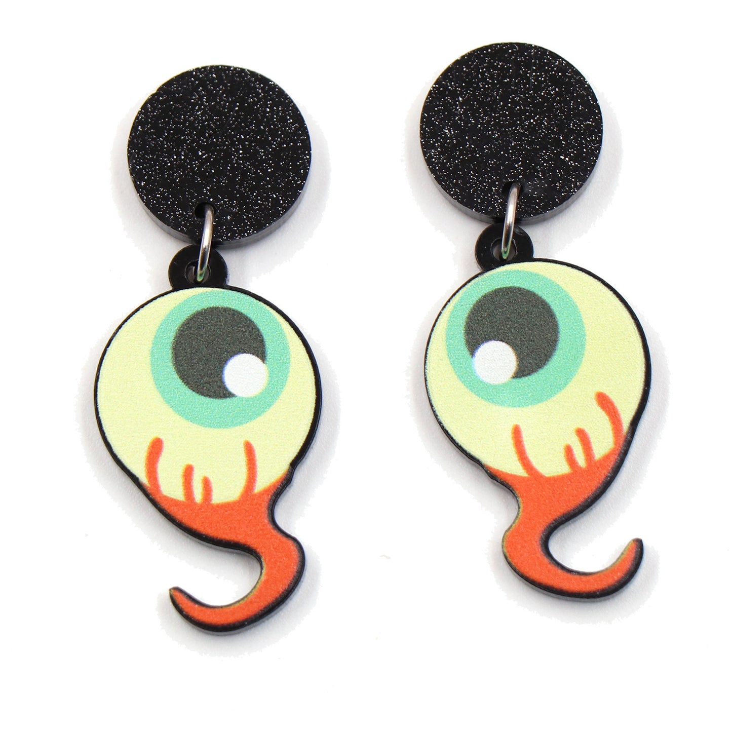 Acrylic Halloween Eye Ear Studs (Minimo de compra 5) MIC-XiaoY041