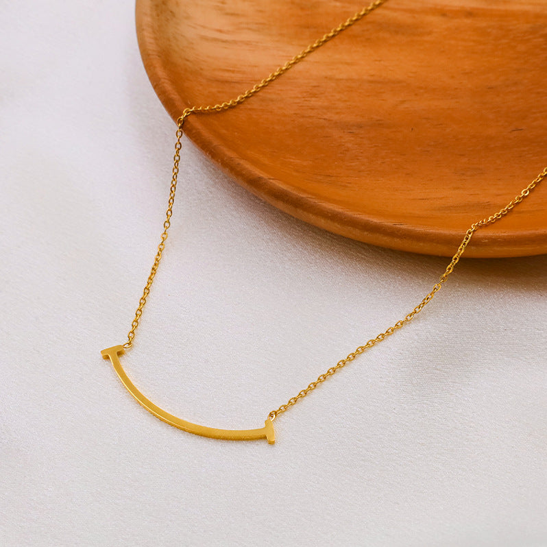 Stainless steel gold-plated collarbone chain simple necklace MYA-XuanJ041