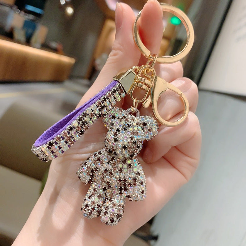 Diamond Bear Alloy Keychain MIC-ShuoT006