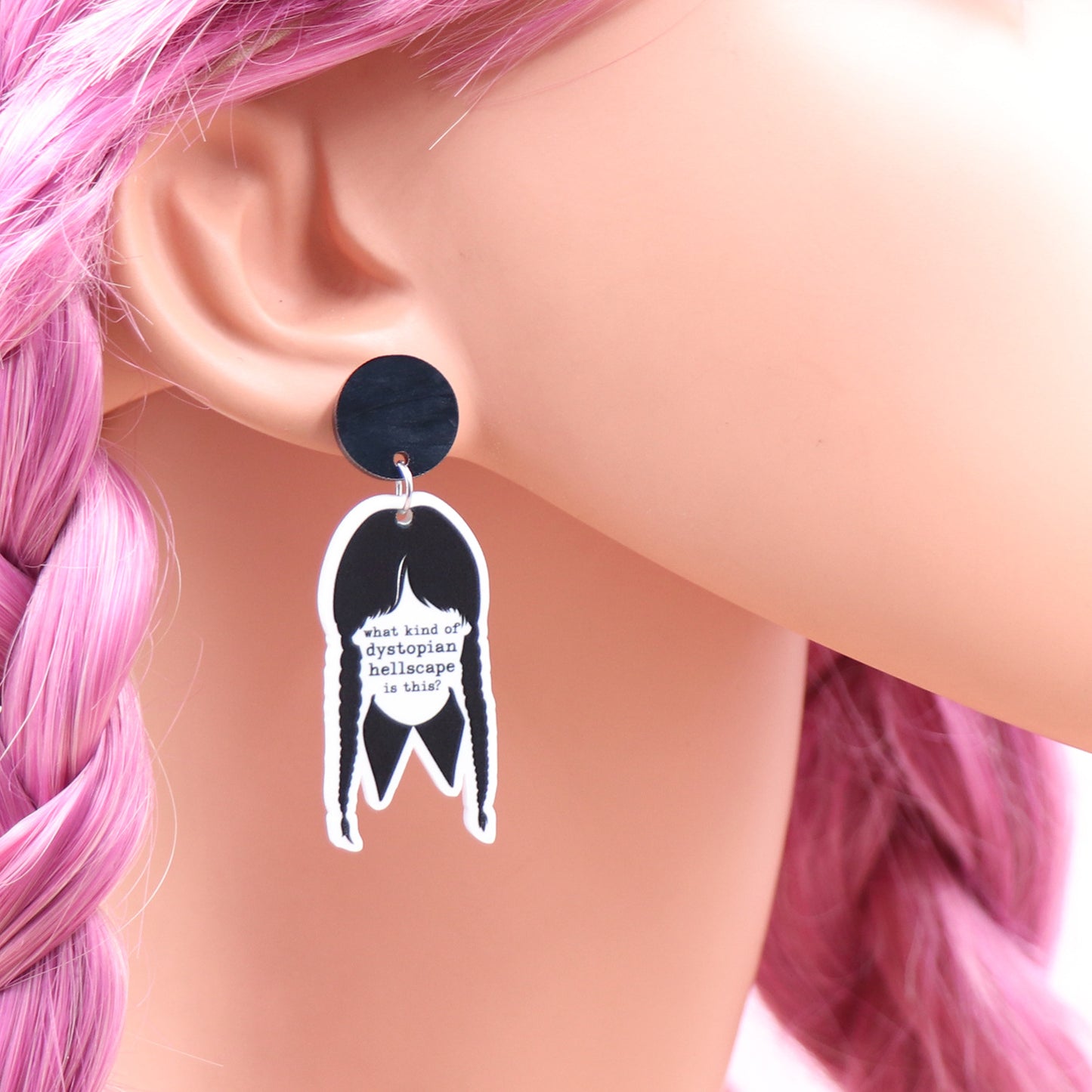 Acrylic Girls' Wednesday Fashion Earrings (Minimo de compra 5) MIC-XiaoY053