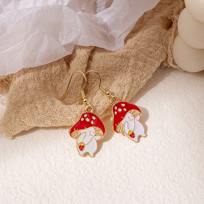 Alloy Panda Fruit Earrings MIC-MDD170