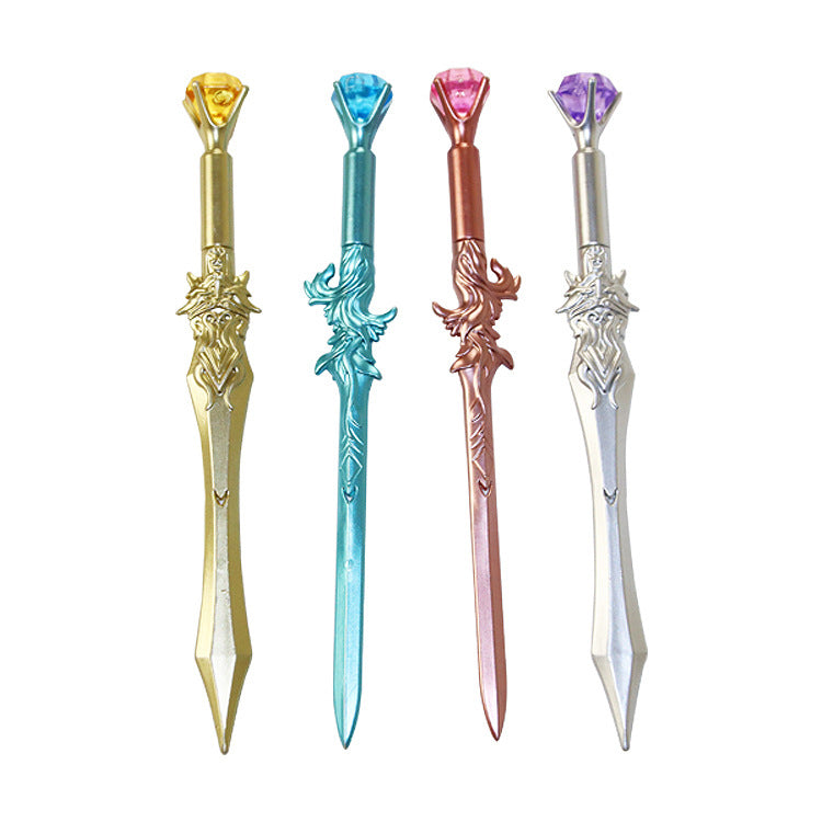 Ballpoint Pen Plastic Creative Diamond Sword Gel Pen Liuj032