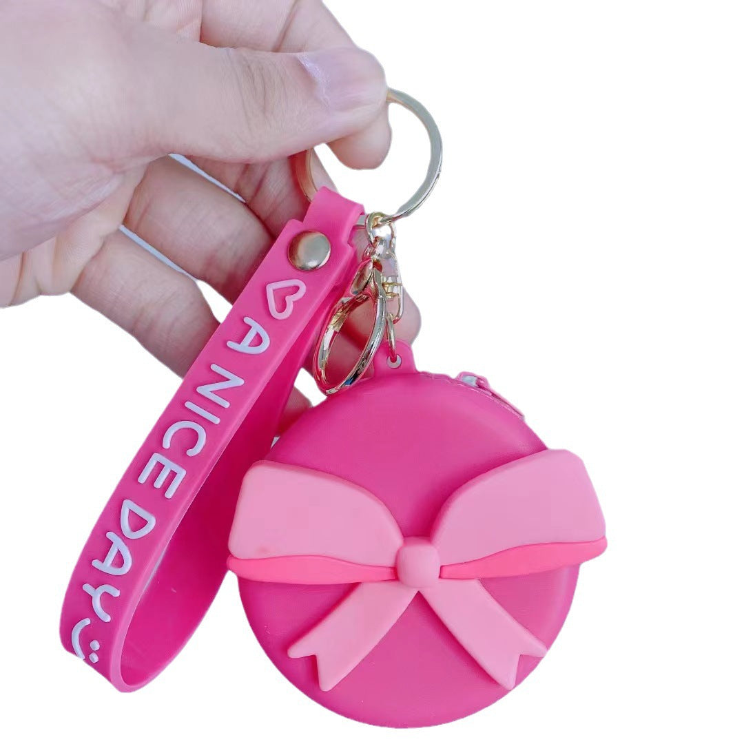 Pink Princess Coin Purse Silicone Keychains YiLan001