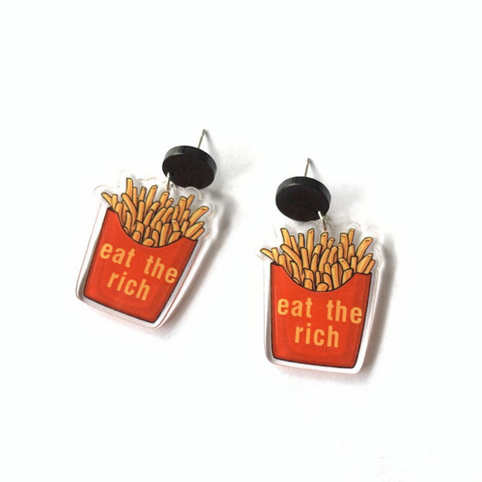 Acrylic sweet potato chips earrings MIC-XueP029