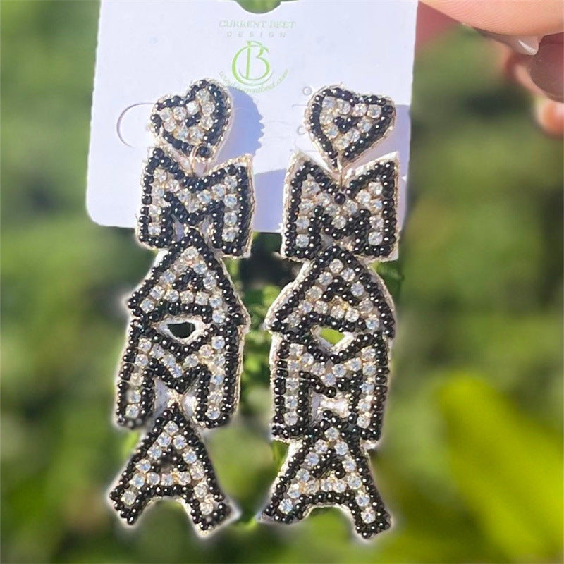 Alloy Bohemian Beaded Earrings (Minimo de compra 6) MIC-ManT003