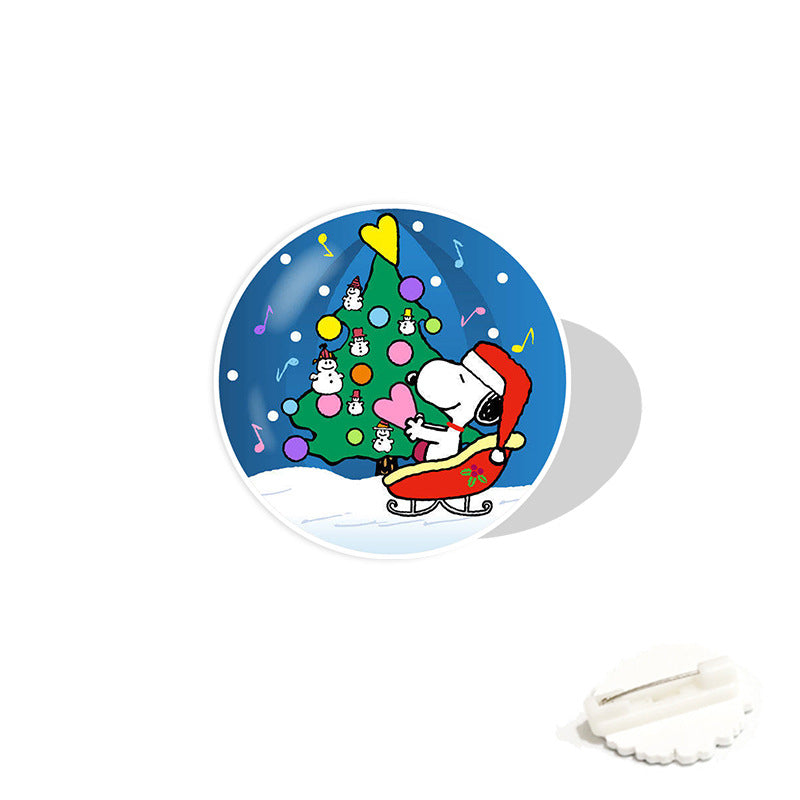 Acrylic cartoon cute Snoopy brooch (Minimo de compra 2) MIC-WeiJ003