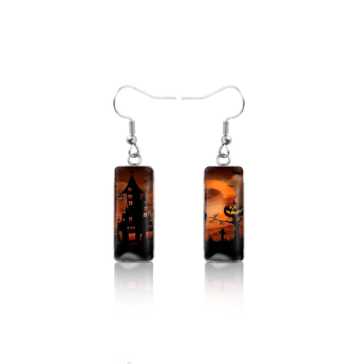 Alloy Pumpkin Witch Earrings (Minimo de Compra 2)  MIC-DiN015