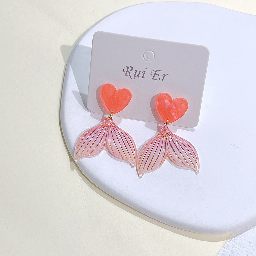 Acrylic Fresh Color Earrings  (Minimo de Compra 2) MYA-PingH024