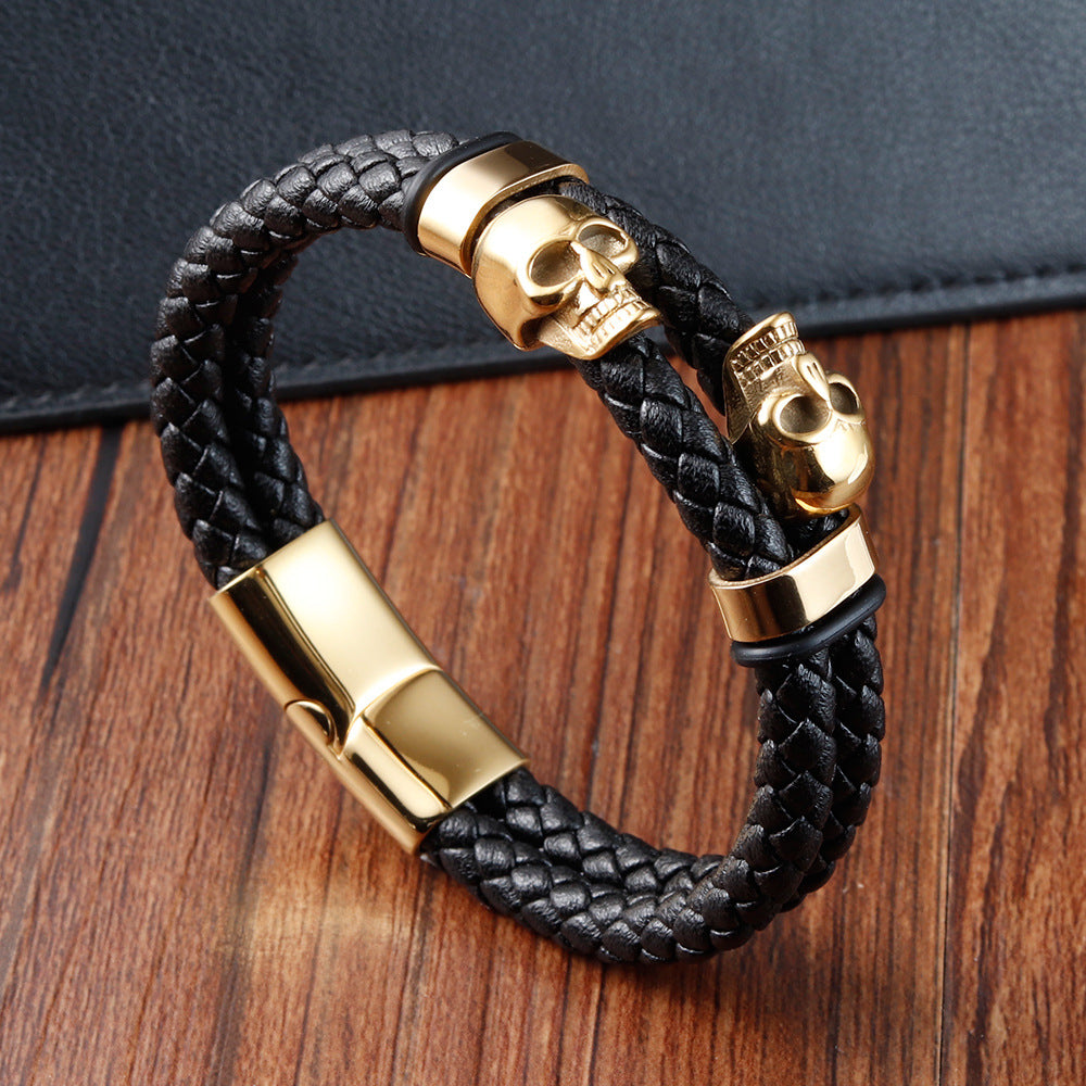 Bracelet Titanium Steel Stainless Steel Men's Bracelet Leather Bracelet OSD004