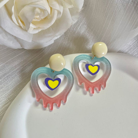 Acrylic Love Creative Earrings MIC-MMZ004