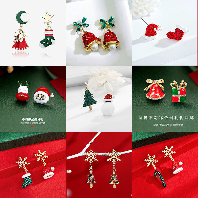 Alloy Christmas series earrings (Minimo de Compra 2) MYA-DuoL010