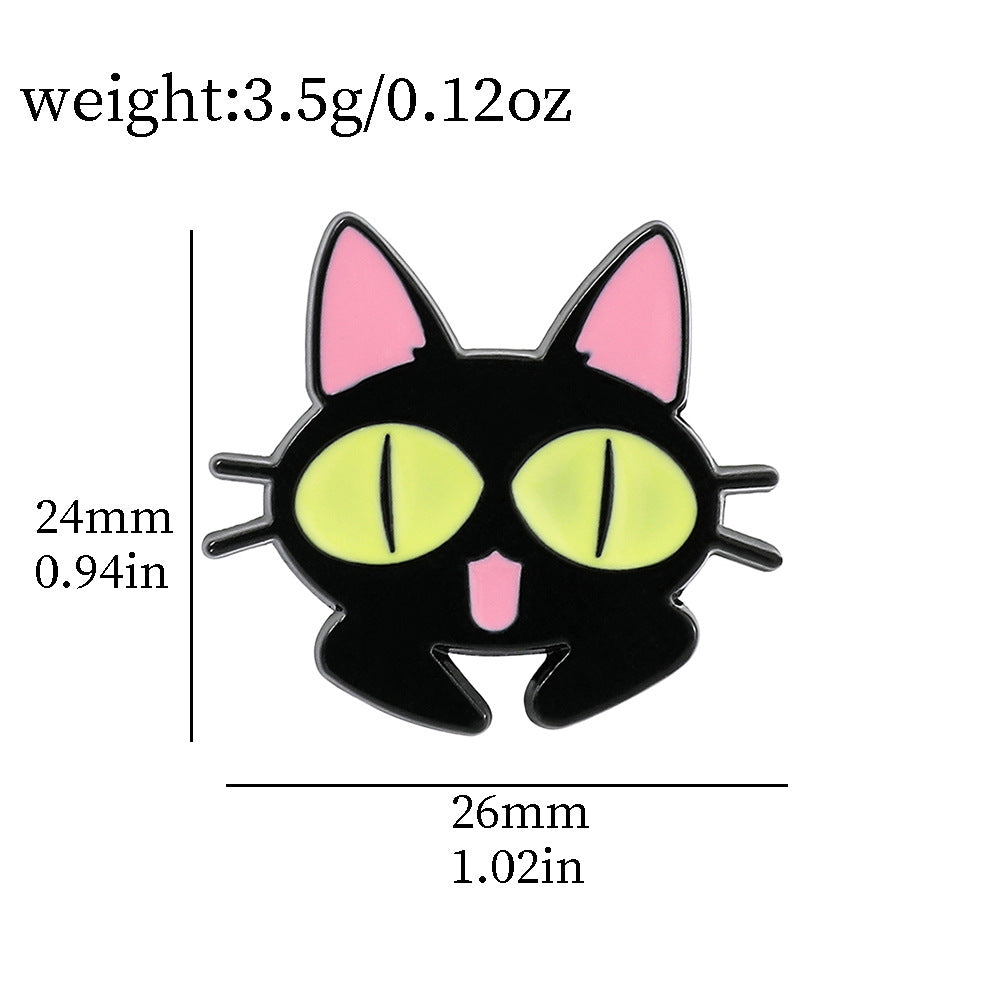 Alloy Halloween Cat Breast Needle (Minimo de Compra 2) MIC-ShengY043