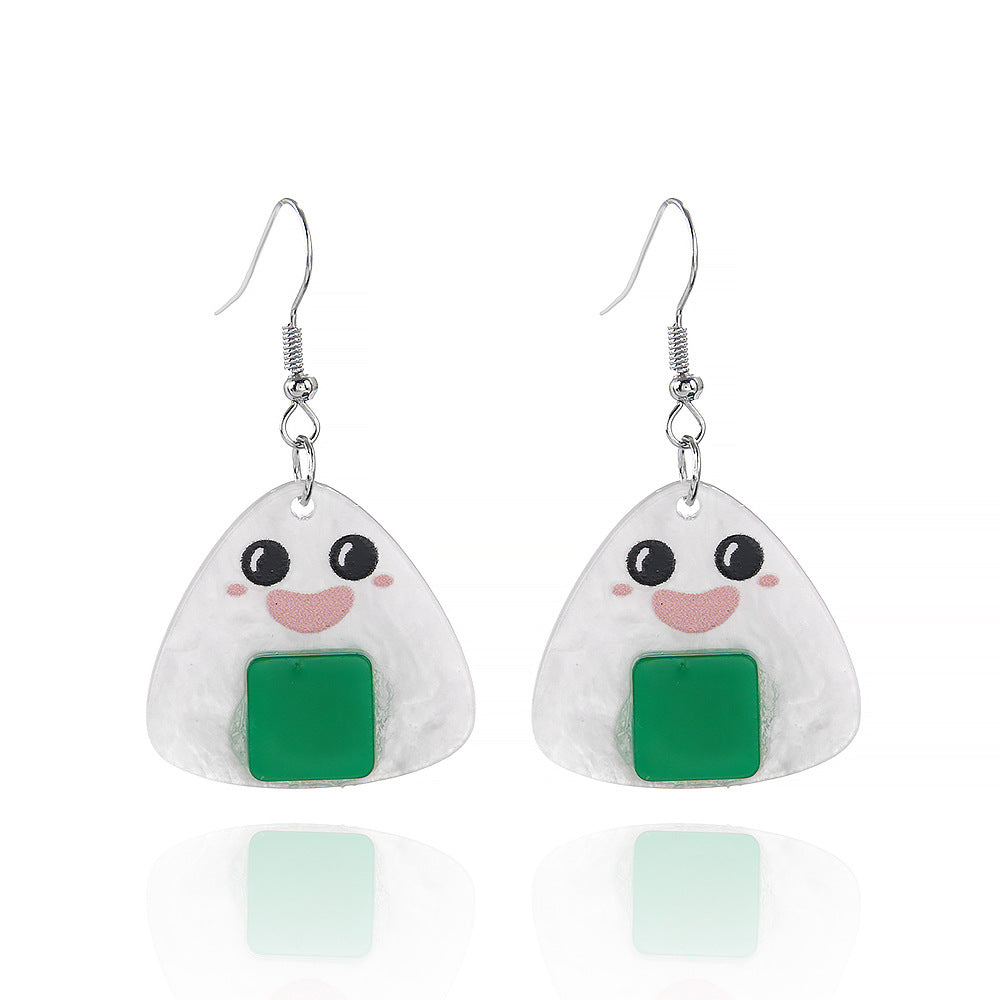 Acrylic Rice and vegetable roll earrings (Minimo de compra 2) MIC-ManT019