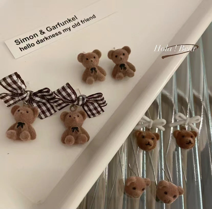 Acrylic coffee bear earrings MIC-JunH001