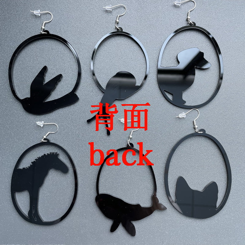 Earrings Acrylic Irregular Shape Character Animals Xuep057