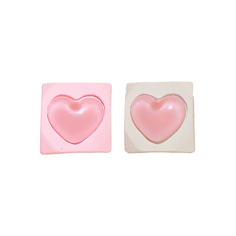 Alloy square heart earrings (Minimo de Compra 2) MIC-BY006