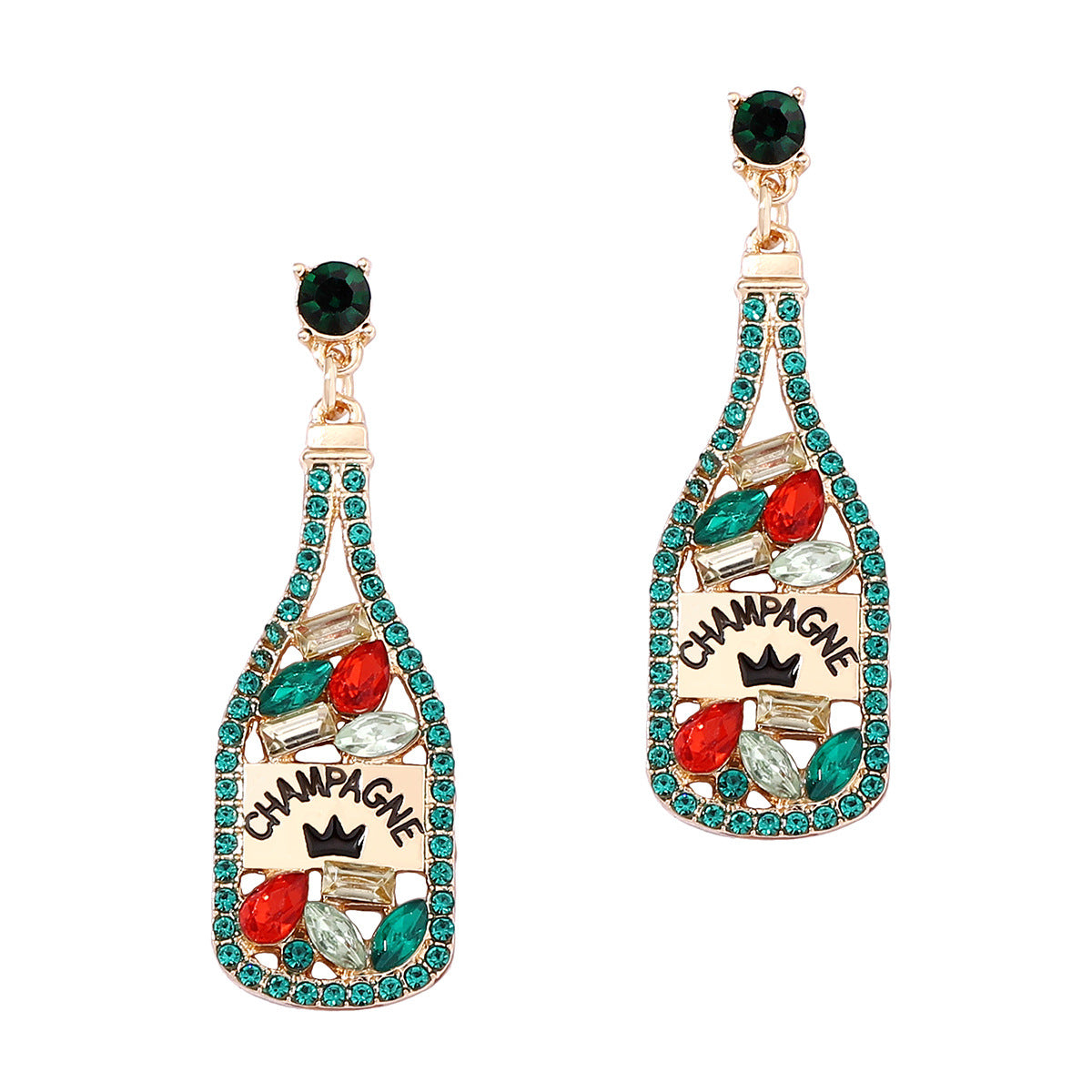 Alloy Letter Wine Bottle Earrings MIC-YueL017