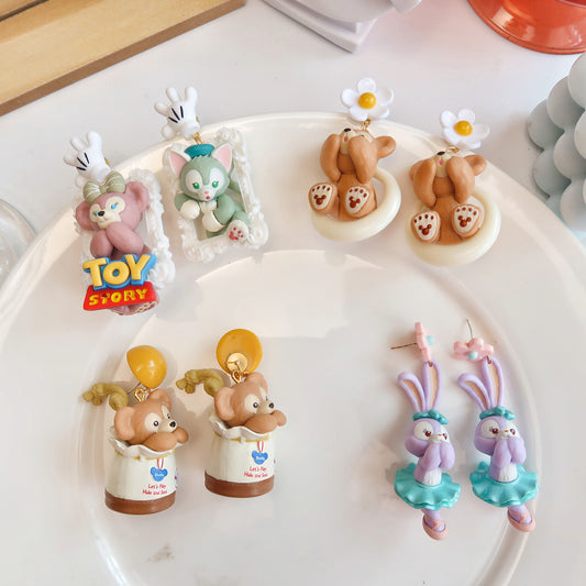 Resin Asymmetric Children's Fun Earrings MYA-XNWE002