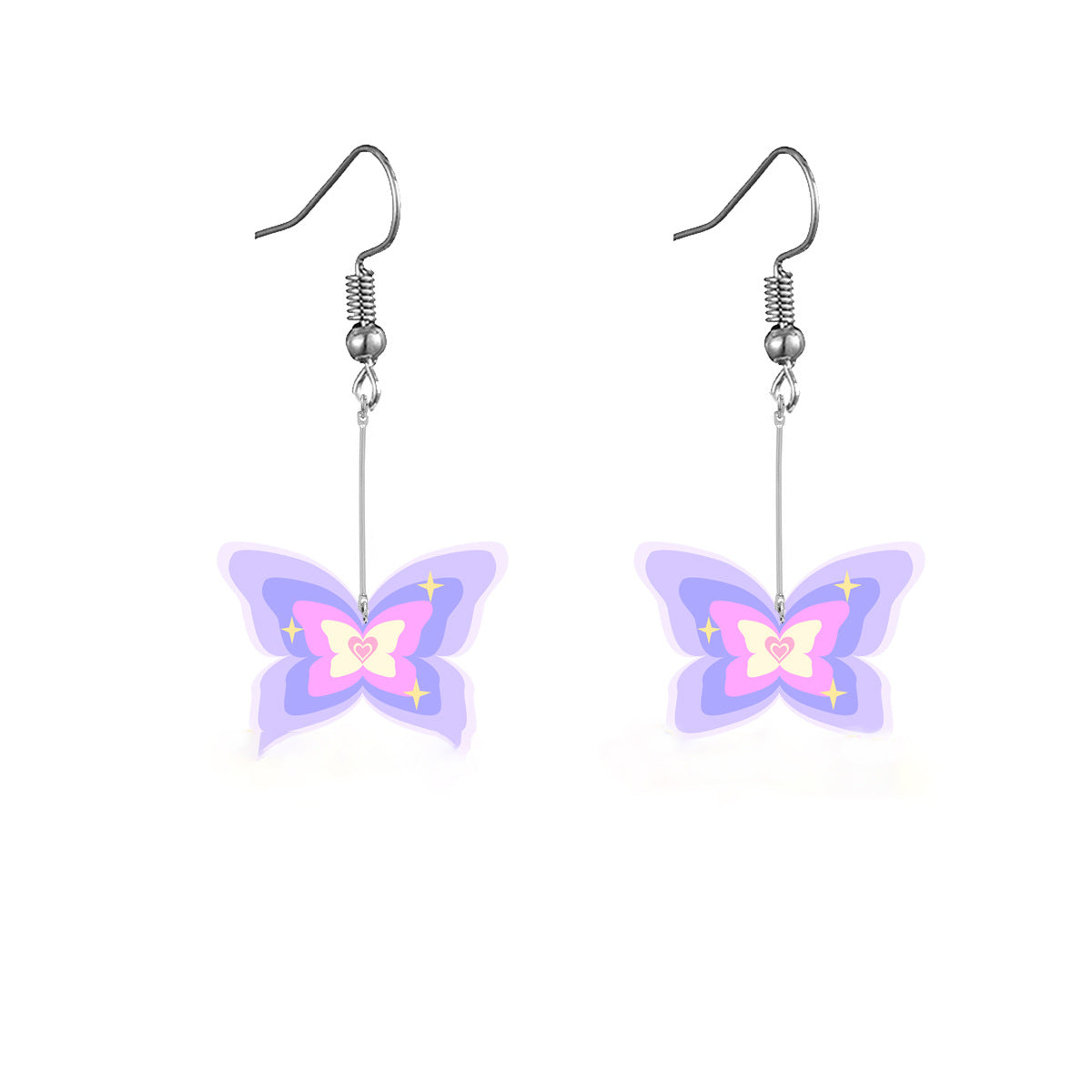 Acrylic tassel butterfly earrings (Minimo de compra 2) MYA-YiD024