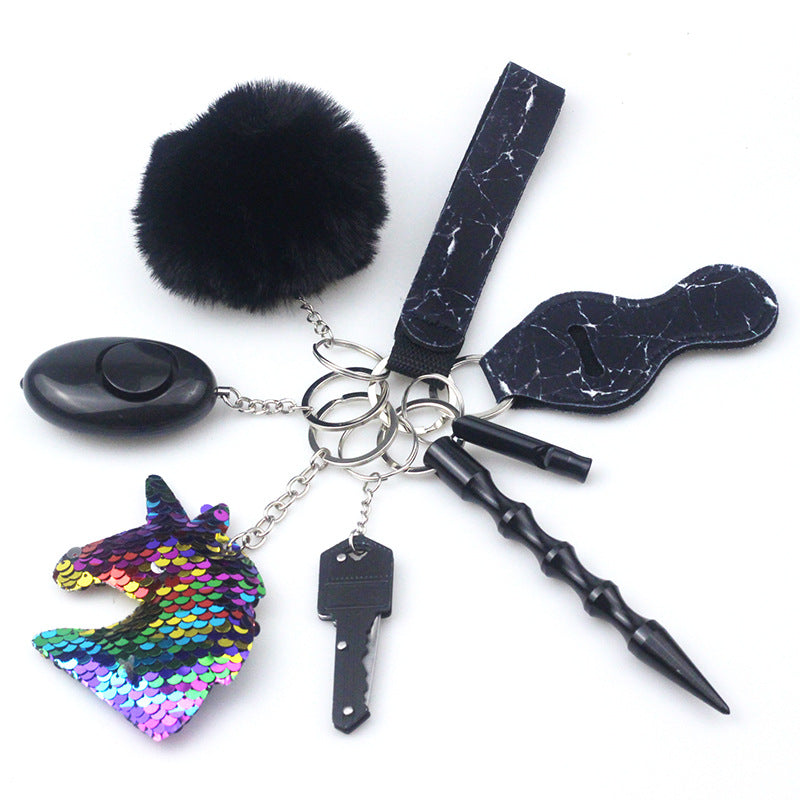 Scuba Fabric 8 Pieces Keychain Set MOQ≥2 ChaoH046