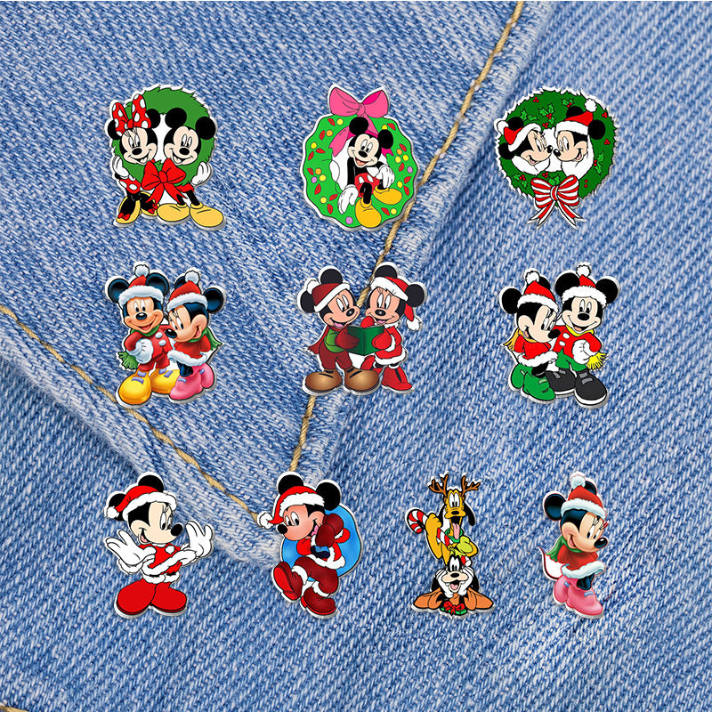 Alloy cartoon Christmas brooch (Minimo de compra 5) MIC-XiangL098