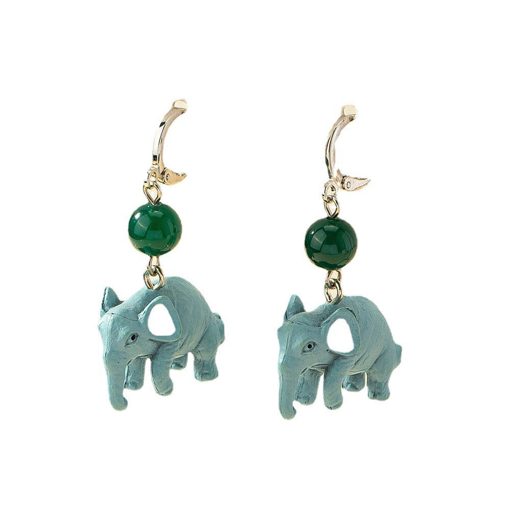 Alloy blue elephant earrings (Minimo de Compra 2) C