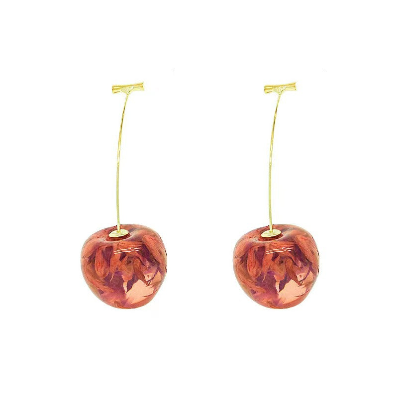 Alloy Fresh Fruit Cherry Earrings MIC-HanC009