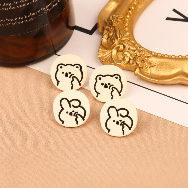 Alloy animal bow earrings （Minimo de compra 2） MYA-FuZ008