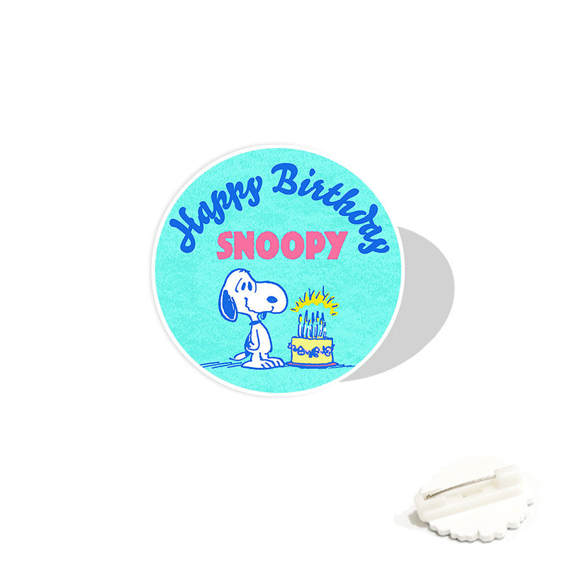 Acrylic cartoon cute Snoopy brooch (Minimo de compra 2) MYA-WeiJ011