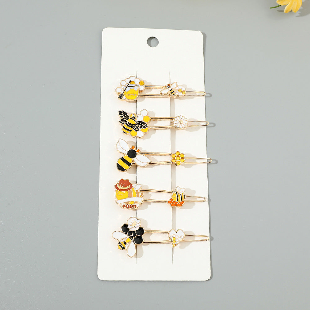 Alloy Cute Bee One Line Hair Clip (Minimo de compra 2) MIC-YunX011