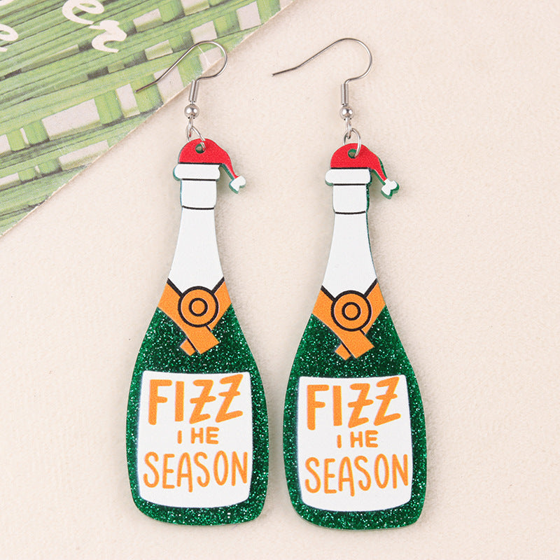 Acrylic Cartoon Christmas Series Earrings MYA-DuA096