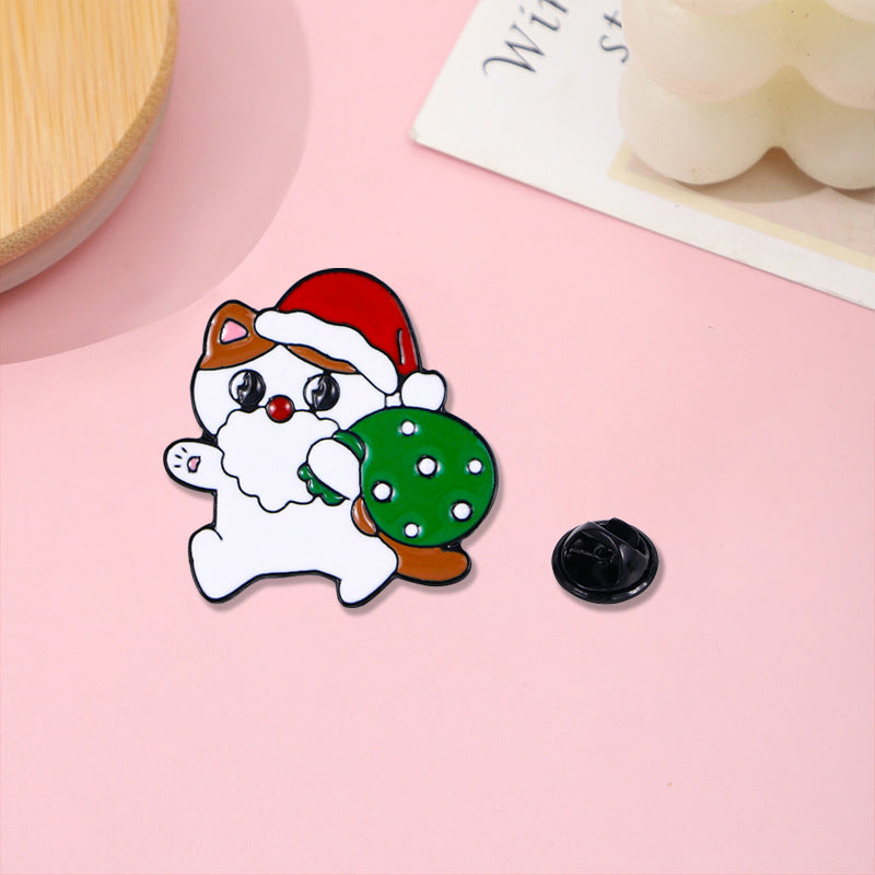 Alloy cartoon Christmas badge brooch (Minimo de Compra 5) MIC-YiN017