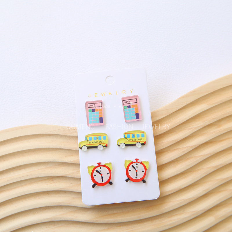 Alloy acrylic calculator car earrings MIC-OuG120