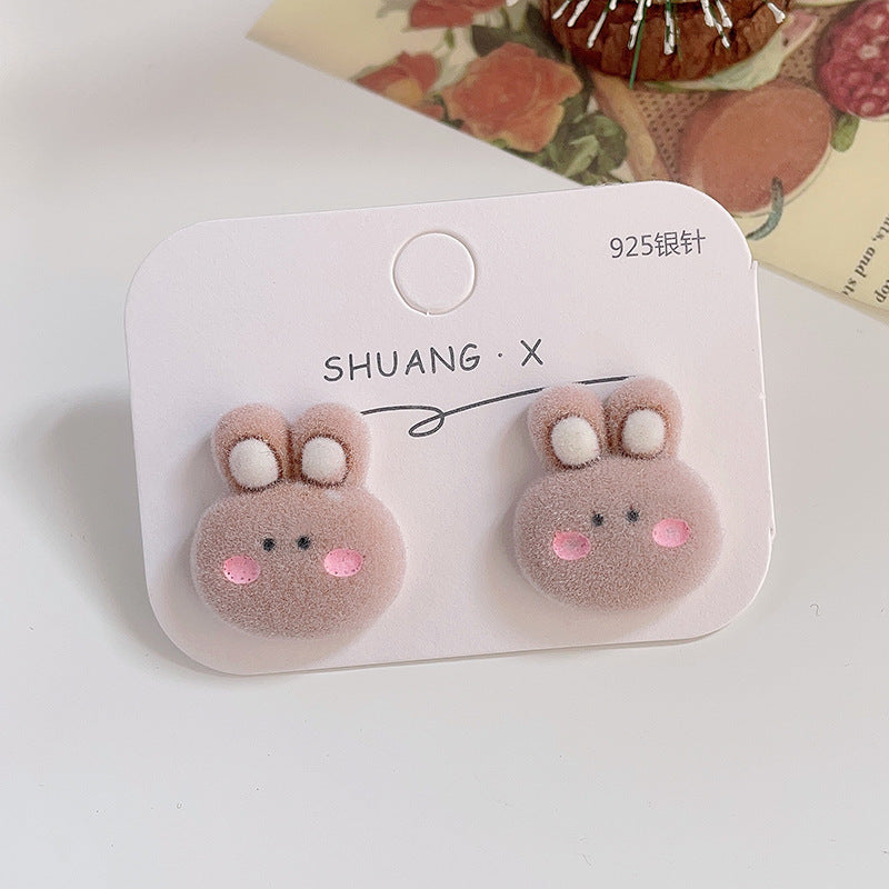 Acrylic flocked cute earrings (Minimo de Compra 2) MYA-ShuangX032