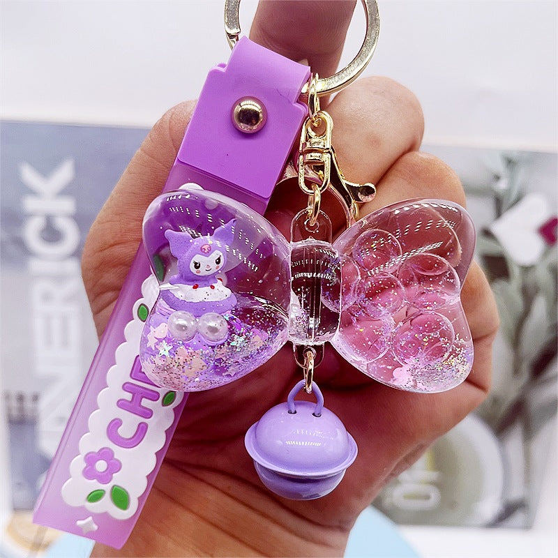 PVC cartoon wind chime oil in keychain MIC-DMF003