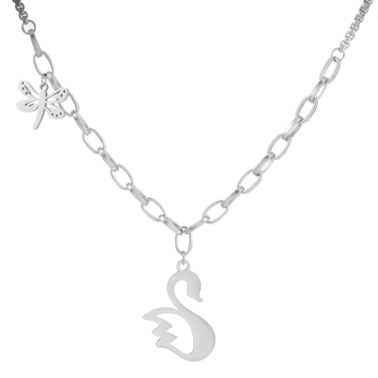 Stainless Steel Dolphin Heart Star Cross Necklace D067