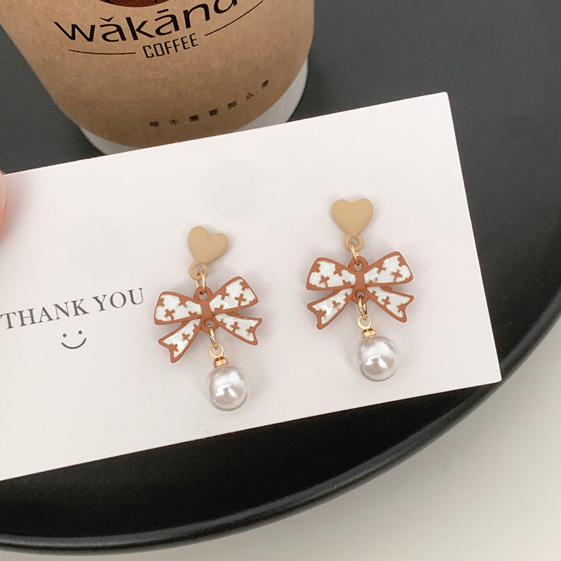 Alloy New Love Bow Earrings (Minimo de Compra 2) MIC-SBL012