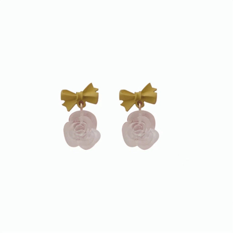 Alloy blue bow earrings (Minimo de Compra 2) MIC-QingE006