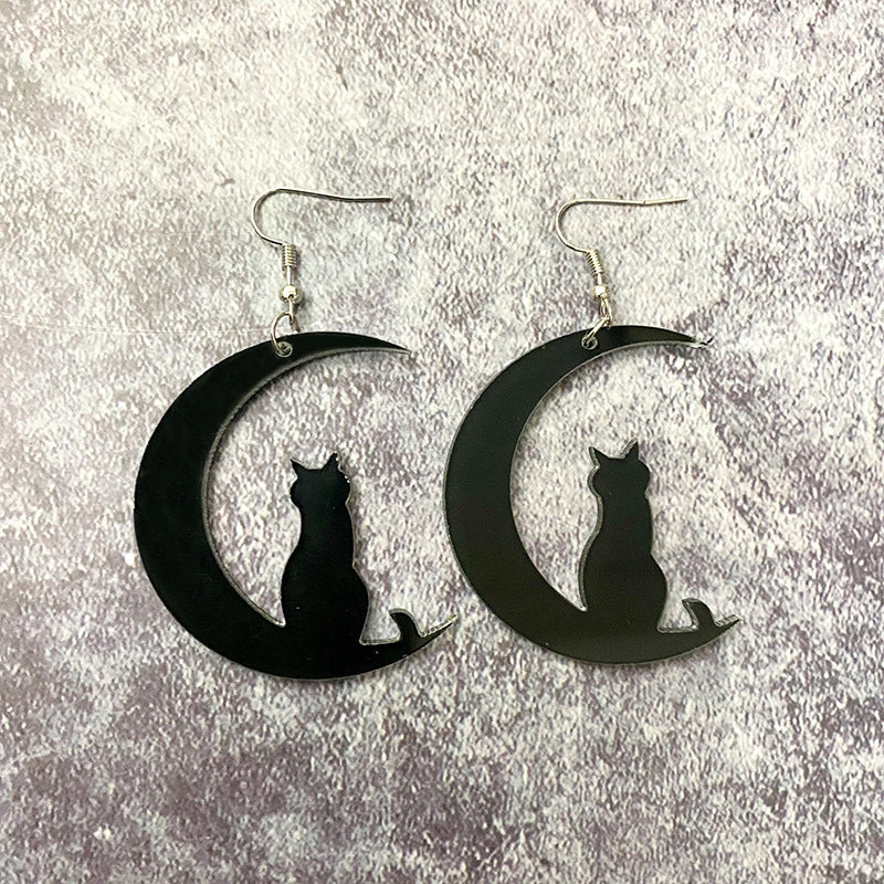 Acrylic Halloween Wizard Hat Earrings (Minimo de Compra 2) MYA-XinC002