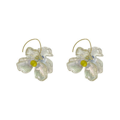 Acrylic transparent flower earrings (Minimo de Compra 2) MIC-LuM003