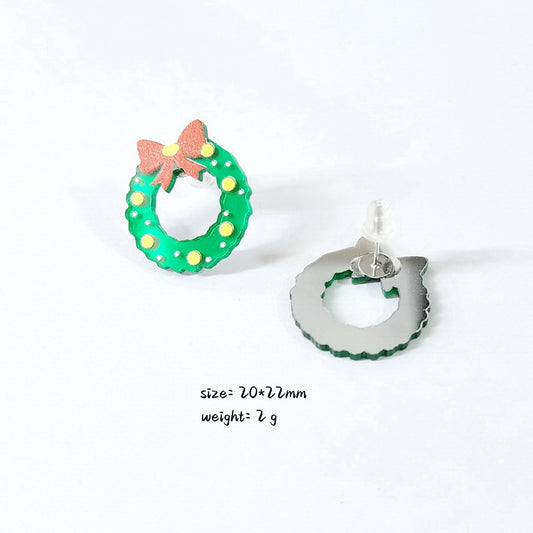 Acrylic Rainbow Sloth Dinosaur Earrings MIC-XueP122