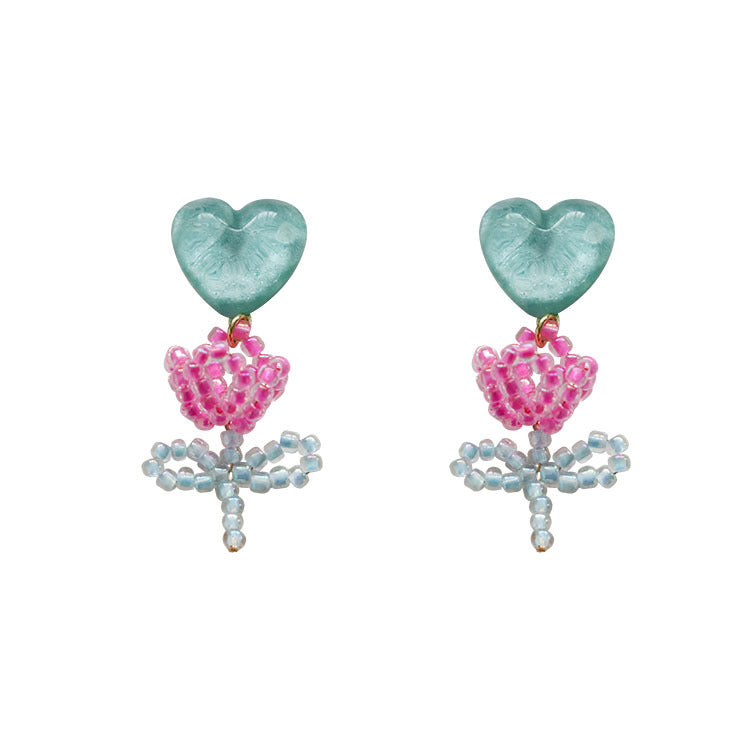 Acrylic New Flower Earrings MIC-QingJ029