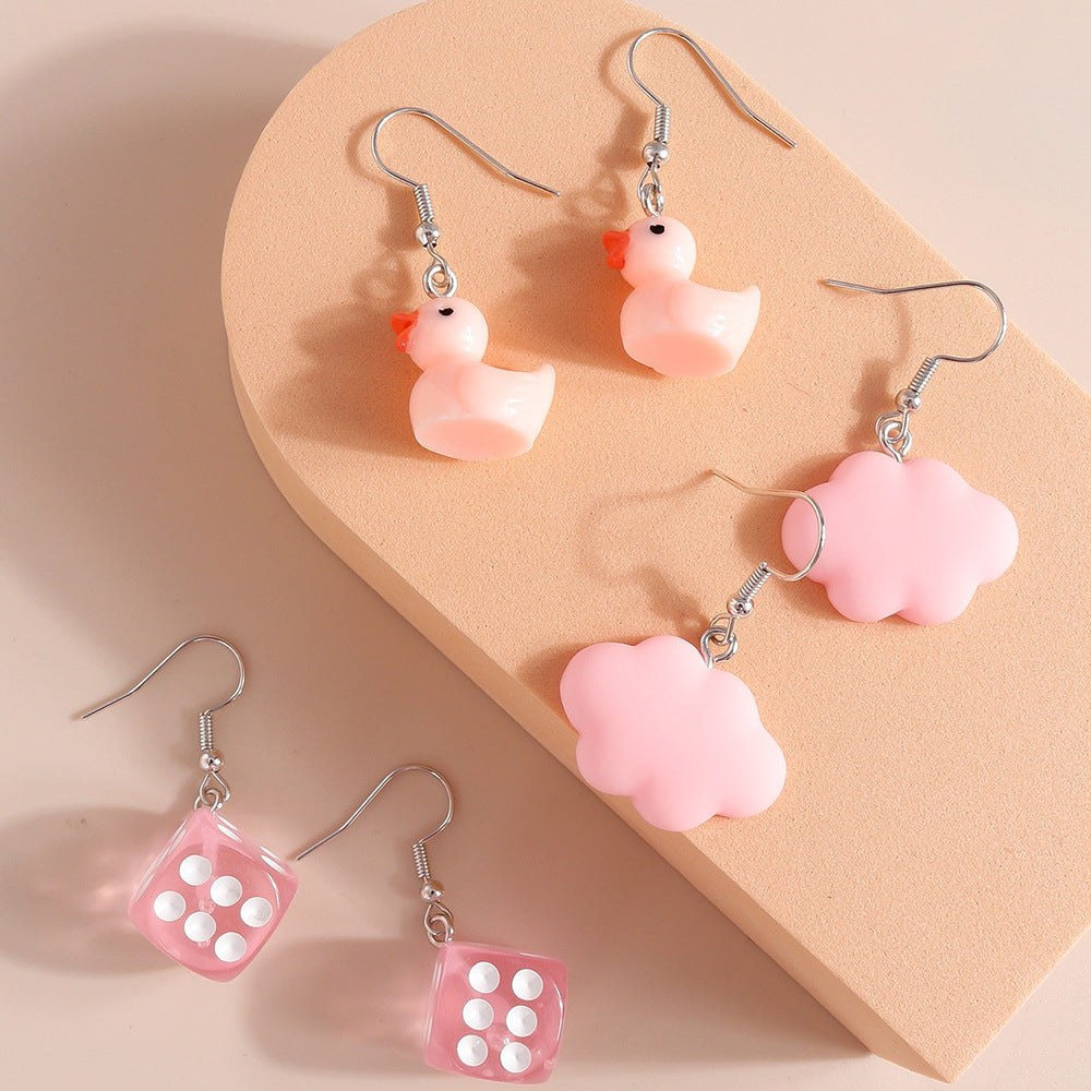 Alloy Pink Cloud Earrings (Minimo de Compra 2) MIC-YingM008