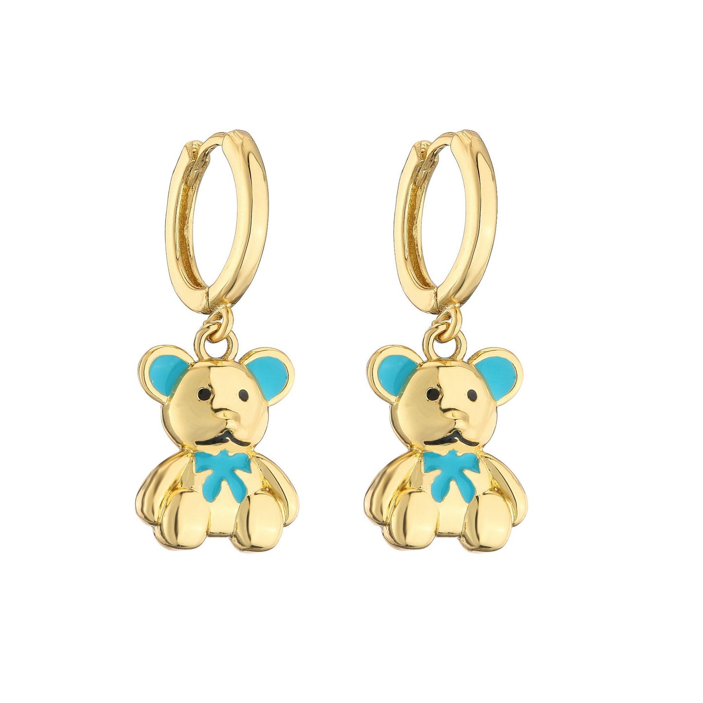 Alloy Peach Blossom Oil Elephant Earrings (Minimo de Compra 2) MIC-JuC027