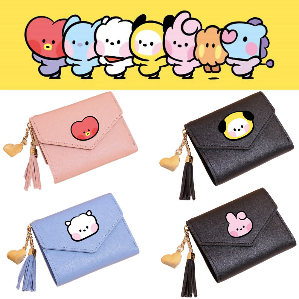 PU card bag tassel short wallet MIC-XingY016