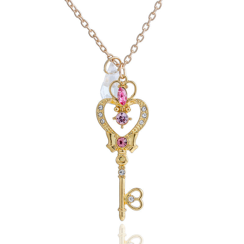 Necklace Alloy Anime Magic Scepter Heart Shaped Key Keychains Set Minimo de compra 2 ZhuoX007