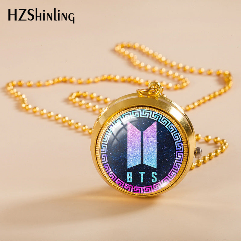 Alloy Time Gem Rotating Flip Necklace MIC-XiangL036